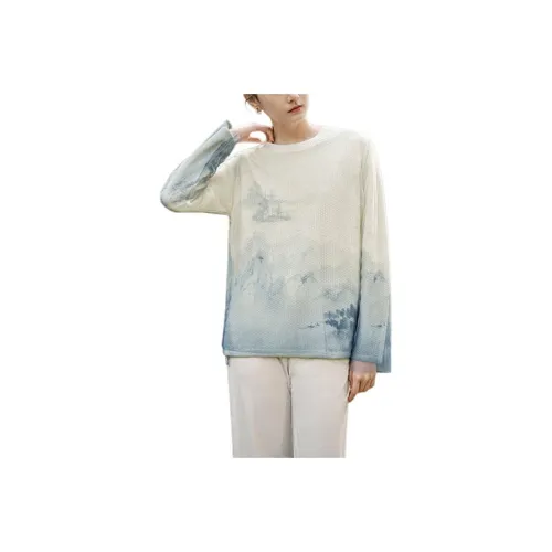 Inman Свитер Женский Светло-Серый Белый