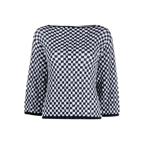EMPORIO ARMANI Черный/Белый Женские Свитеры