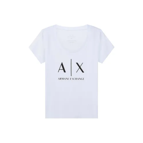 ARMANI EXCHANGEAE SS22 Стандартная T-рубашка Женская Белая
