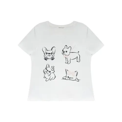 WUPODAMANVZHUANG T-рубашка Женская Снуриющий Щенок