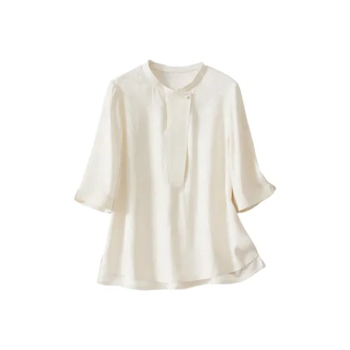JINJU Экрю Женские Рубашки T