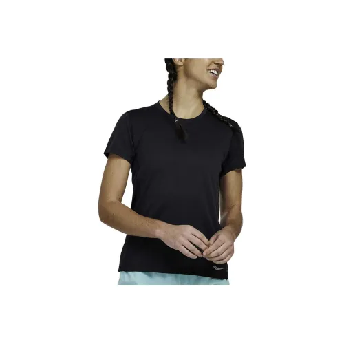 Saucony Секундомер T Рубашка Женская Черная