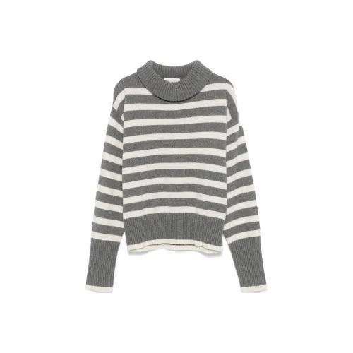 Semicouture SS24 Свитер Женский Серый Белый