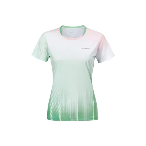 Кавасаки Blue and White Porcelain Series Бадминтон Джерси Женские Ивовый зеленый