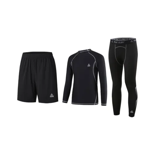 PEAK Comprehensive Sports Series Бег Одежда Наборы Унисекс Черный