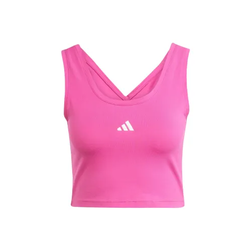 Adidas Essentials Лайфстайл Майка Женская Полупрозрачная Фуксия Белая