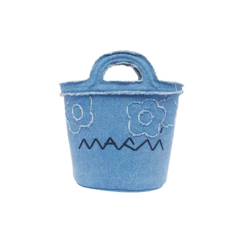 MARNI TROPICALIA Хлопковая ведрообразная сумка сумка на одно плечо мини женская джинсовый синий