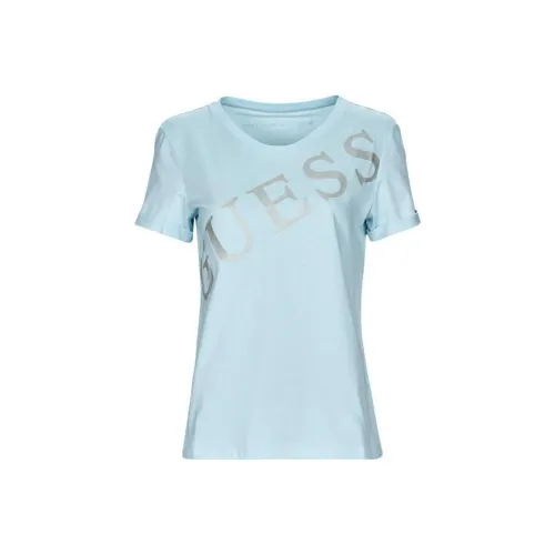 GUESS Небесно-голубые Женские Футболки