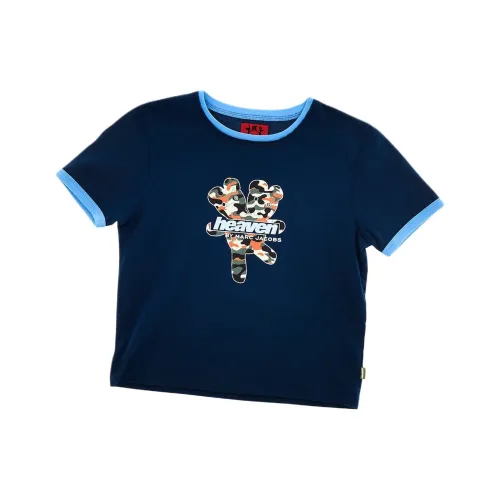 MARC JACOBS Т-рубашка с оборванным рукавом женская синяя