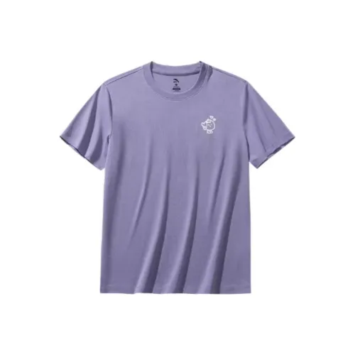 ANTA x CHAOJIZHIWU LIANMINGKUAN Life Collection T-Shirt Женская Тусклый Свет Фиолетовый