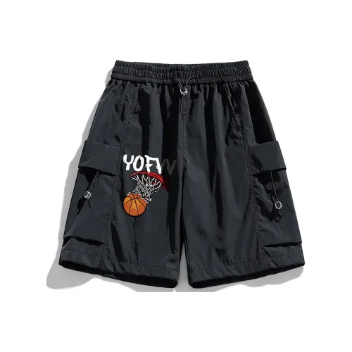 YOFVV Повседневные шорты унисекс черные