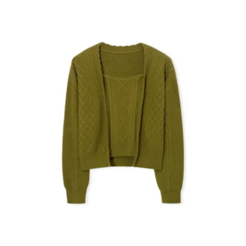 SEIFINI Оливково-зеленый Женские Свитеры