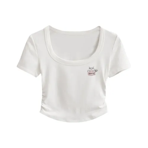 JECCI FIVE Стандартная T-рубашка Женская Белая