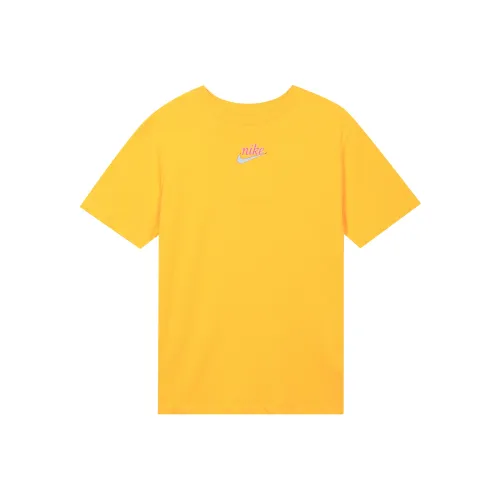 Nike Комплект с короткими рукавами T-рубашка Женская Желтая