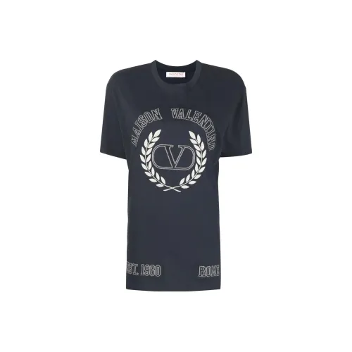 Valentino FW22 Стандартная рубашка T Женская Синяя