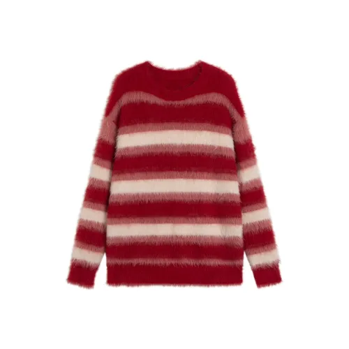 NINA RAISE Свитер Женский Красный Полосы