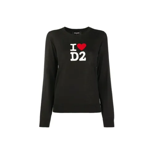 DSQUARED 2 Облегающий свитер женский черный