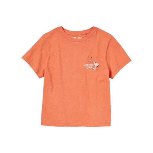 UNIQLO Оранжево-желтые Женские Короткие Топы