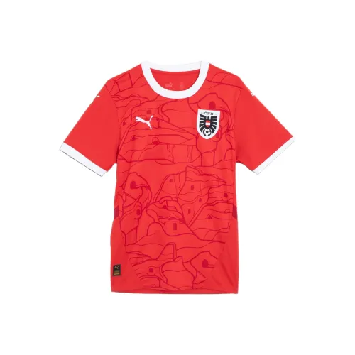PUMA Austria 24 Футбол Джерси Мужской Красный Темно-красный