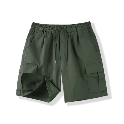 SHANTREE Повседневные шорты унисекс армейский зеленый