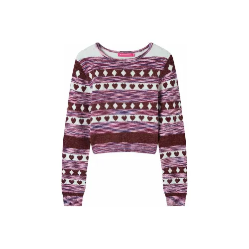 BETTERSAY Свитер Женский Коричневый Красный