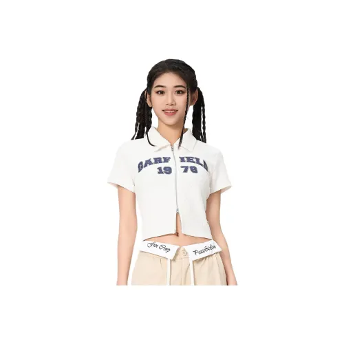 Fun White Women's T-Shirts Веселье Белые Женские Футболки