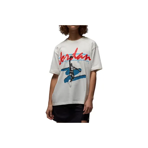 Jordan MVP SS25 Рукав с оборкой T-рубашка Женская Белая