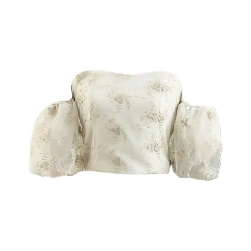 Mu Qingqing CROP TOP Женский Экрю