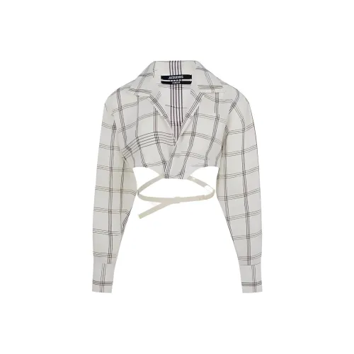 Jacquemus Экрю Женские Короткие Топы