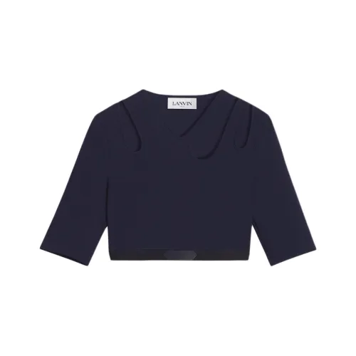 Lanvin SS24 T Рубашка Женская Морской Синий