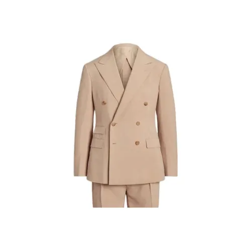 Polo Ralph Lauren KENT Ручная работа Шелк Шантун Бизнес Костюм Мужской Хаки