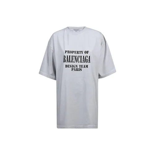 Balenciaga T-рубашка с рукавом-кафтан женская светло-серого цвета обычный крой