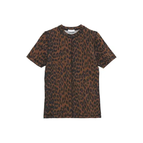 GANNI FW23 T-Shirt Женская Коричневая