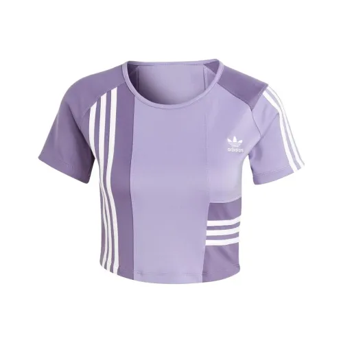 adidas originals Фиолетовый Женские Короткие Топы