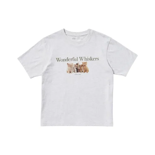 UNIQLO Walter Chandoha Collaboration T-Shirt Женская Светло-Серый