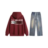 Set (Burgundy Top + Nostalgic Blue Jeans)  
Комплект (Бордовый топ + Ностальгические синие джинсы)