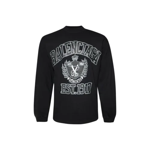 Balenciaga T-Shirt Женская Черная Свободного кроя