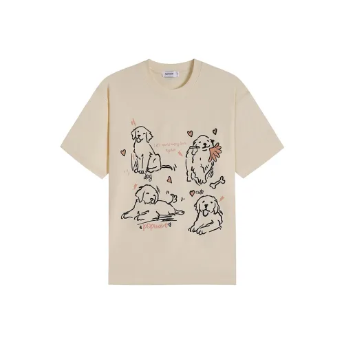 POPWAVE T-рубашка Женская Щенок Вышивка