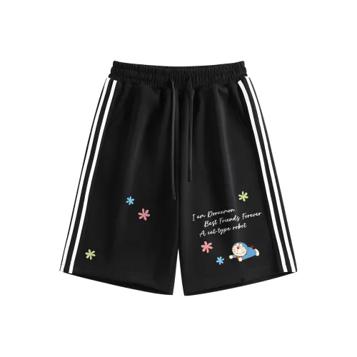 DoraemonA Повседневные шорты унисекс активный черный и белый
