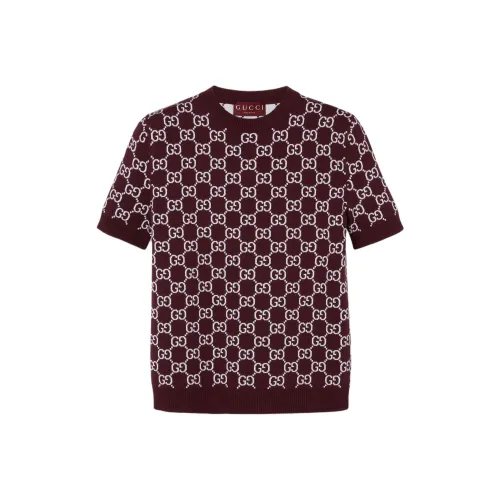 GUCCI Бургундские Женские Свитеры