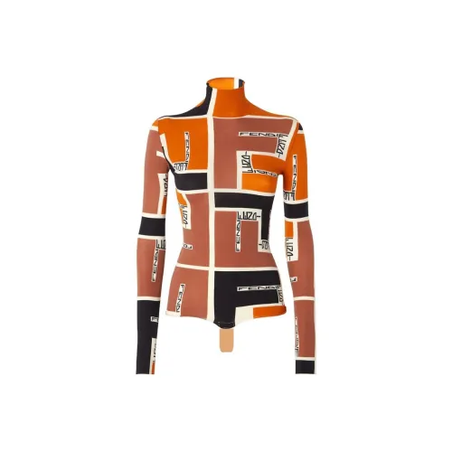 FENDI Апельсиновые Женские Свитеры