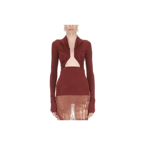 RICK OWENS Red Женские T-рубашки