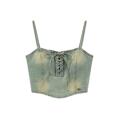 CHUU Светло-синий деним Женские майки