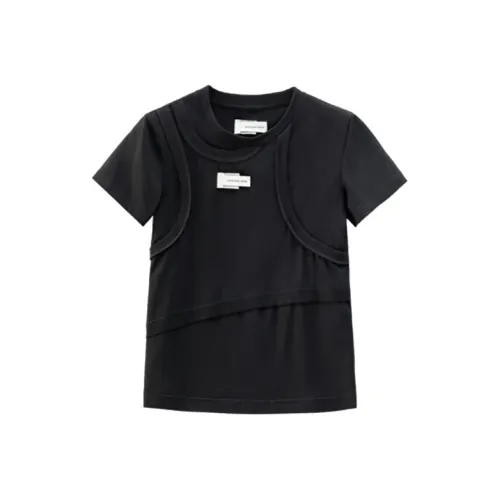 Feng Chen Wang T-Shirt Женская Черная