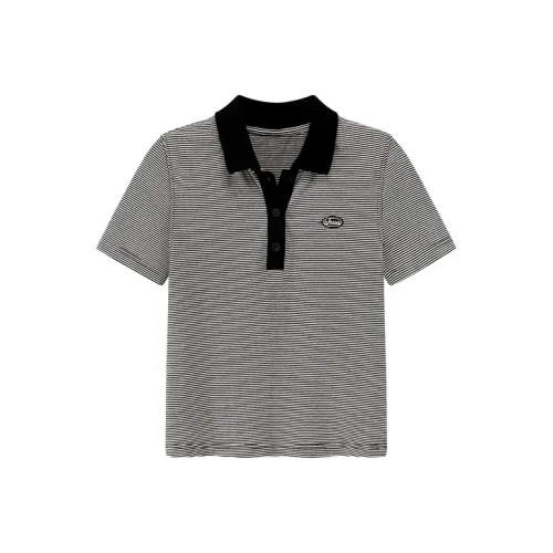 CHUU Черно-белые полосы Женские футболки