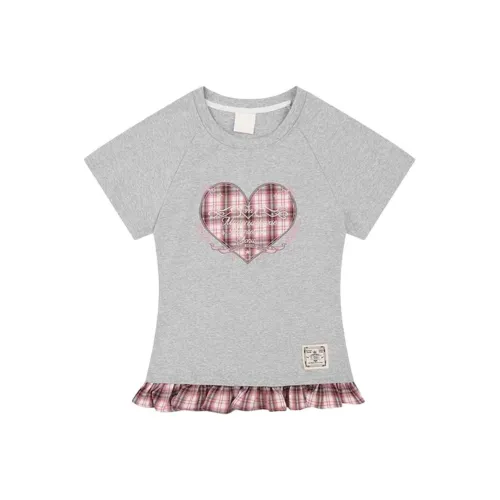 PLAY BUSH Серые Женские Футболки