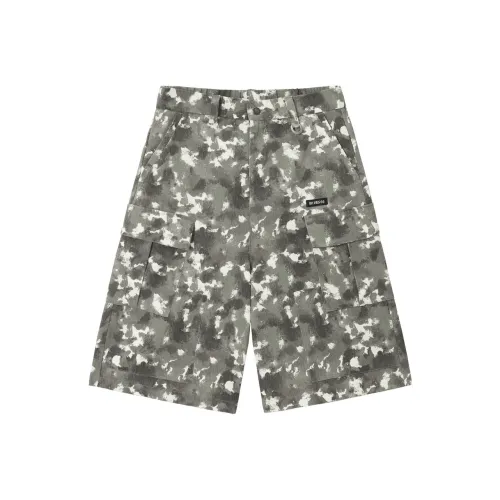 UNVESNO Серый камуфляж Унисекс Повседневные шорты
