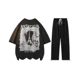 Комплект (черный топ+черные брюки)