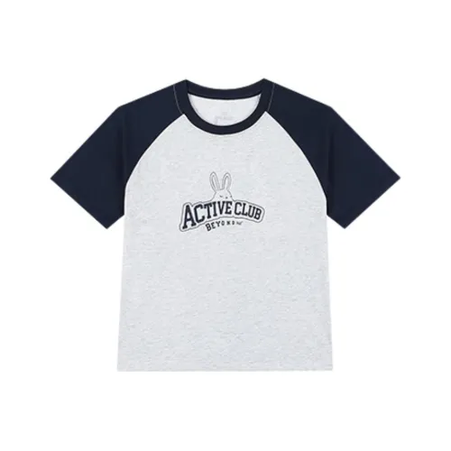 361° T-Shirt Женская Original Color Цветочный дизайн Серый Ирис Синий