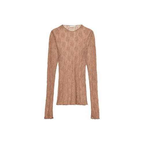 ZARA T Рубашка Женская Темно-Коричневый Желтый